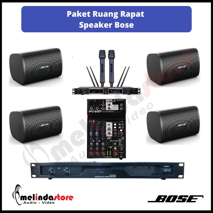Paket Sound System Ruang Rapat Speaker Bose DM3SE | 4 Speaker 